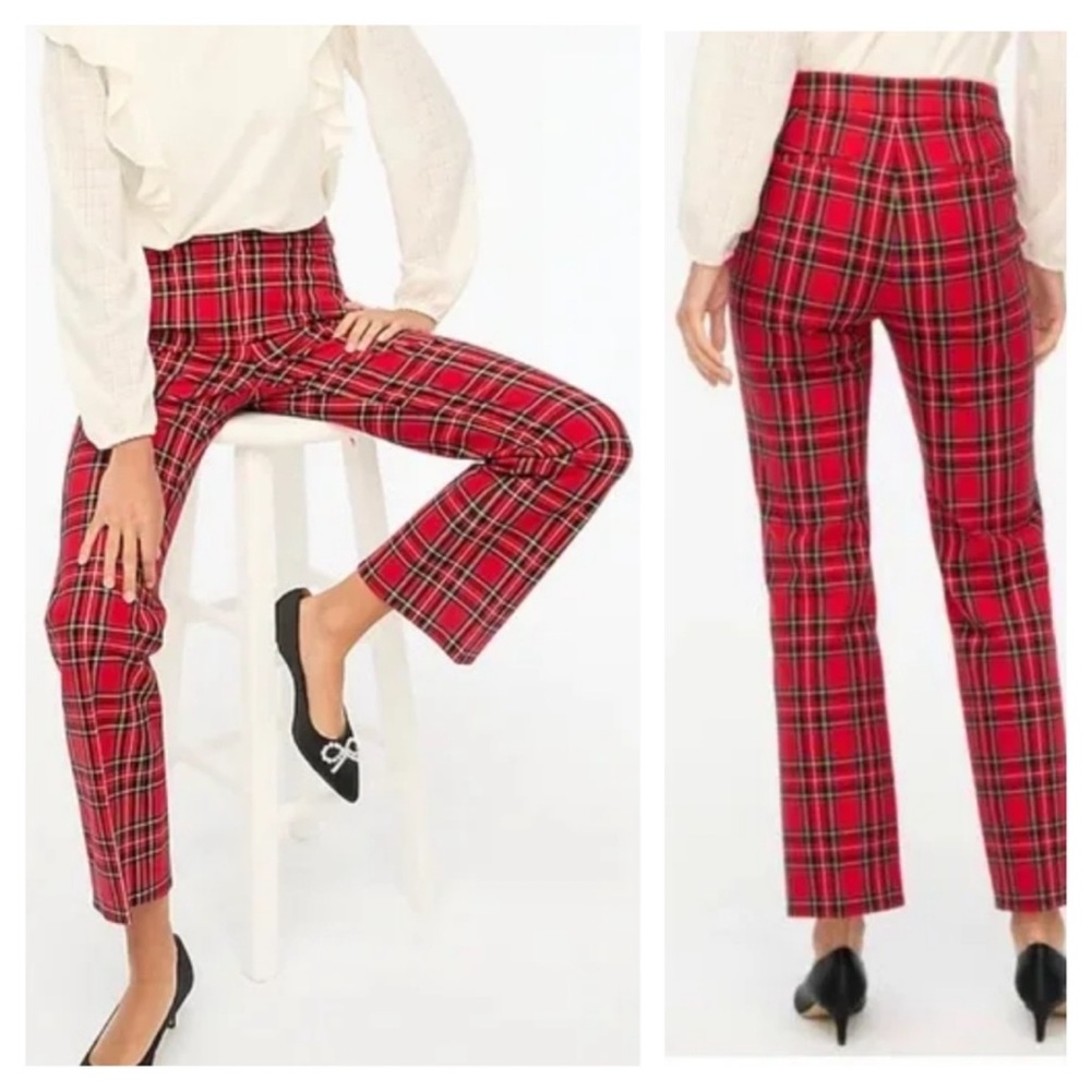 J.CREW Tartan Plaid Flare Kelsey Pant Sz 6